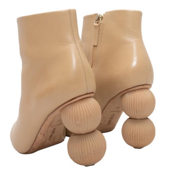 Beige Cult Gaia Cam Bauble Pointed-Toe Ankle Boots Size 38 - Picture 7 of 8